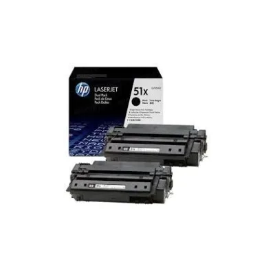 TONER BIPACK ORIGINALE HP Laserjet M3027 MFP NERO Q7551XD 51XD