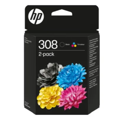 HP 308 BLACK/TRI-COLOR INK CARTRIDG 6L6S6UE