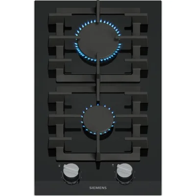 Siemens Piano cottura a gas ER3A6BI40 finitura vetro nero da 30 cm