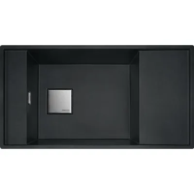 Franke: Lavello una vasca con gocciolatoio Fresno FSG 611-87 114.0649.450 finitura fragranite nero da 87,7x49,5 cm