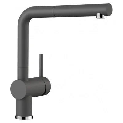 PRONTA CONSEGNA - Blanco | Miscelatore monocomando con doccetta estraibile LINUS-S 1518813 finitura grigio roccia