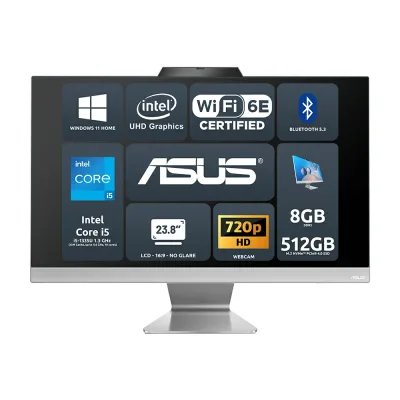ASUS All in One E3402WVAK-WPC003W Intel Core i5-1335U 8GB Intel Intel UHD Graphics SSD 512GB 23,8" Full HD Win11