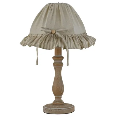 Base lampada da tavolo in legno naturale, 1 luce E14, 12x30cm