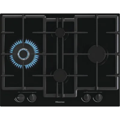 PRONTA CONSEGNA - Hisense Piano cottura a gas GED663B finitura vetro nero da 67 cm