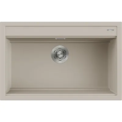 Elleci Lavello una vasca BEST 130 LKB13095 finitura composito K95 champagne da 79x51 cm