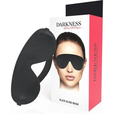 Darkness Black Blind Mask Mascherina BDSM Nera Morbida Fascia Elastica