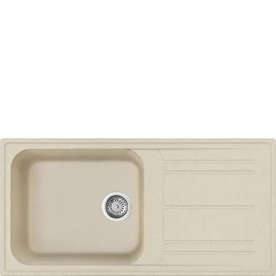 Smeg Lavello una vasca con gocciolatoio LZ150AV2 finitura avena da 100 cm