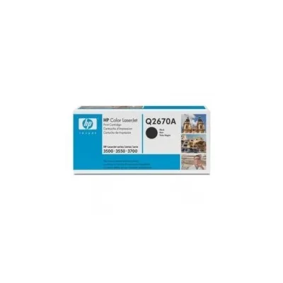 TONER ORIGINALE HP COLOR LASERJET 3500 3550 3700 Q2670A 308A NERO