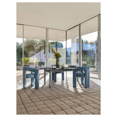 Cassina Tavolo fisso Table tube d'avion con stuttura in acciaio e piano a scelta da 225x85 cm