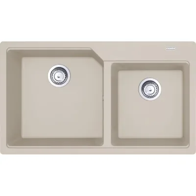 Franke: Lavello due vasche Urban Incasso UBG 620-86 114.0686.769 finitura fragranite sahara da 86x50 cm