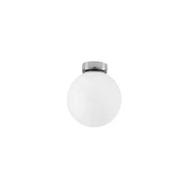 Plafoniera sferica in vetro bianco, lampadina G9, 15x17cm