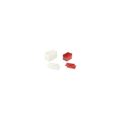 CARTOTECNICA FAVINI CF100 BUSTE+CARTONCINI ROSSI 7.2X11 A57C141