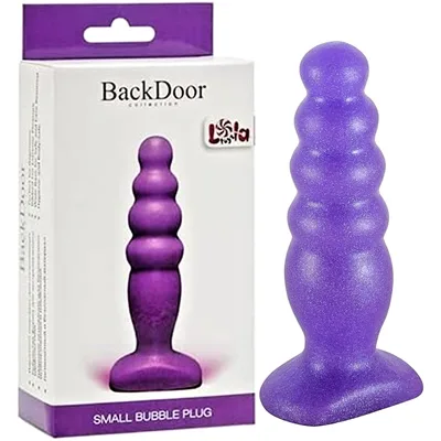 plug anale Small Bubble Back door viola 11 cm giochi anal progressivo