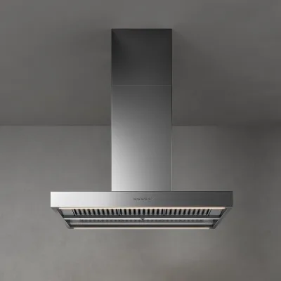 Falmec Cappa a isola Plane No-Drop finitura inox da 90 cm - 800 m3/h