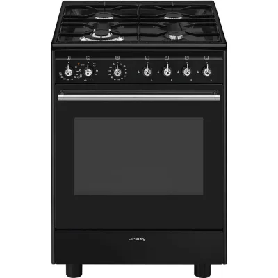 Smeg Cucina CX61GMBL con forno termoventilato e piano cottura gas finitura nero da 60x60 cm - IN PROMOZIONE FINO AL 30/06
