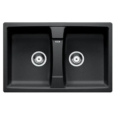 Blanco | Lavello due vasche ZIA 8 1524700 finitura antracite da 78x50 cm - Sopratop
