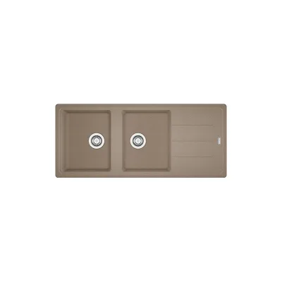 Franke: Lavello due vasche con gocciolatoio Boston BFG 621 114.0490.339 finitura fragranite oyster da 116x50 cm