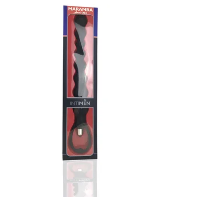 Plug anale sonda XL 36 cm Maramba progressivo a sfere nero 10 vibrazioni