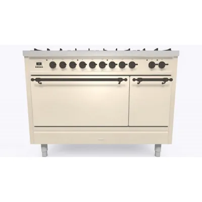 Ilve Cucina P12N da incasso Nostalgie P127DQNE3 doppio forno cieco e piano cottura 7 fuochi con dual da 120 cm