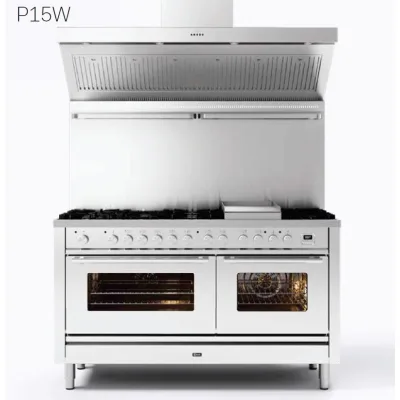 Ilve Cucina P15W Professional Plus P15FWE3 doppio forno e piano cottura 9 fuochi con fry top da 150 cm - IN PROMOZIONE FINO AL 6/07