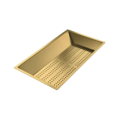 Foster Vaschetta forata 8151 009 finitura acciaio PVD gold da 38x21.5 cm