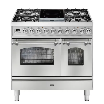 Ilve Cucina PD09N da incasso Nostalgie PD09IDNE3 doppio forno e piano cottura 4 fuochi e 2 zone induzione con dual da 90 cm - IN PROMOZIONE FINO AL 6/07