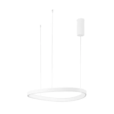 Lampadario a sospensione LED Bianco in Alluminio 58W, CCT, 150x65cm