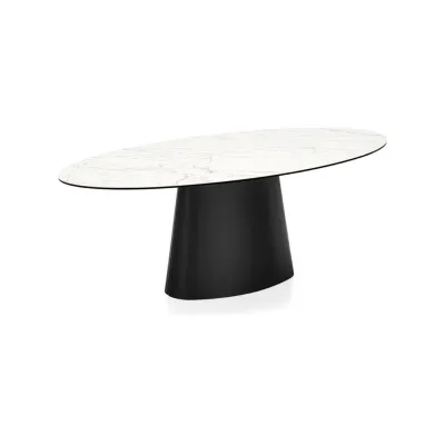 Connubia Tavolo fisso Ellisse CB4858-FE 200 con struttura in metallo e piano in ceramica da 200x100 cm - IN PROMOZIONE FINO ALL' 11/07