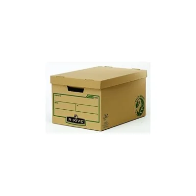 Contenitore Fellowes Bankers Box Earth Maxi File Assemblaggio manuale Cartone riciclato certificato FSC Colore marrone