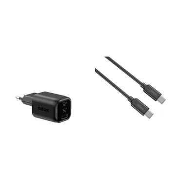 NILOX PC COMPONENTS 65W CHARGERGAN 2PORTS W/CABLE 2M NXCHARG65W