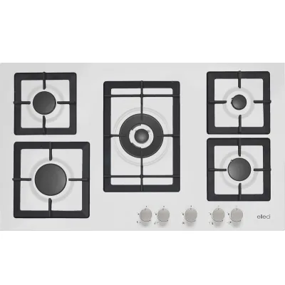 Elleci Piano cottura a gas PLANO 90 PGSP90168CS finitura G68 bianco da 90 cm