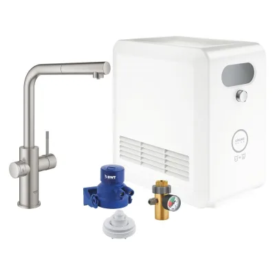 Grohe Miscelatore Blue Professional monocomando 31326DC2 finitura super steeel