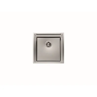 Foster Lavello una vasca 1254 050 finitura acciaio inox da 47x47 cm