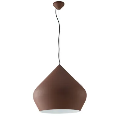 Lampadario a sospensione moderno in metallo con diffusore bronzo, 1 luce E27, 52x201cm