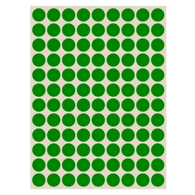 Foglietti adesivi Segnafalli Verde - Ø 15mm, 300 foglietti