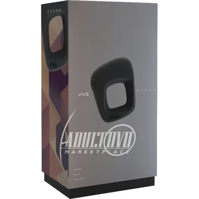 Anello vibrante 10 X Premium cockring Vive Senca design nero ricaricabile potente