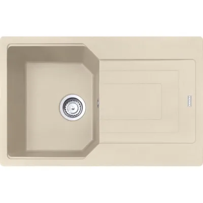 Franke: Lavello una vasca con gocciolatoio Urban Incasso UBG 611-78 114.0686.748 finitura fragranite avena da 78x50 cm