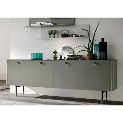 Maronese Acf Madia in appoggio COVER con basamento in metallo da L.222 cm - 4 ante