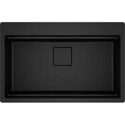 Franke: Lavello una vasca da Incasso KNG PRO 610-73 FTL 114.0751.849 finitura black matt da 79 cm