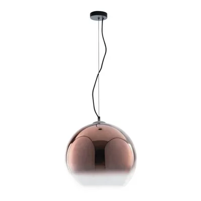 Sospensione in vetro rame elegante, con decoro sfumato, 156.7x35cm