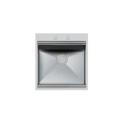 Foster Lavello una vasca 1012 050 finitura acciaio inox da 51.8x56 cm