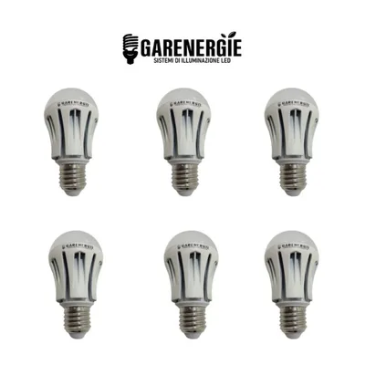 kit 6 pz lampada led a60  11w e27  bianco caldo 3000k