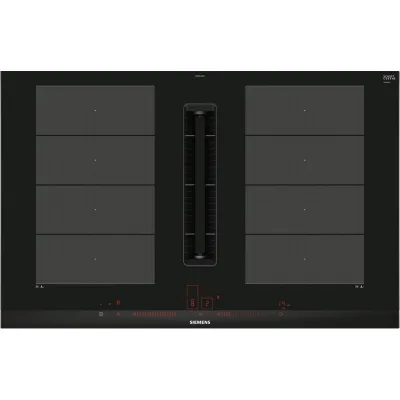 Siemens Piano cottura a induzione con cappa integrata EX875LX67E in vetroceramica nero da 80 cm - PROMOZIONE ATTIVA FINO AL 19/10