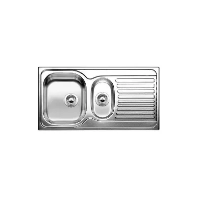 Blanco | Lavello una vasca con vaschetta e gocciolatoio dx TIPO II 6 S 1316496 in acciaio inox da 100x50 cm - Sopratop