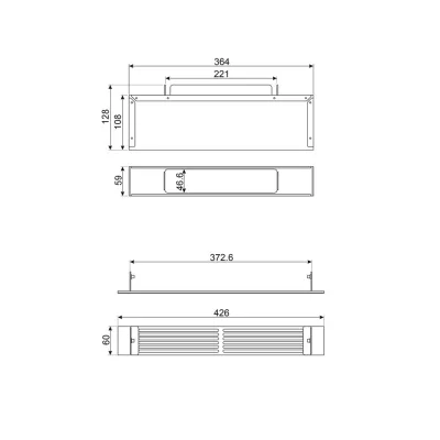 Smeg Griglia rettangolare GRIX6H in acciaio inox da 22.6x5 cm