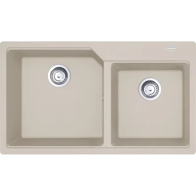 Franke: Lavello due vasche Urban Incasso UBG 620-86 114.0686.769 finitura fragranite sahara da 86x50 cm