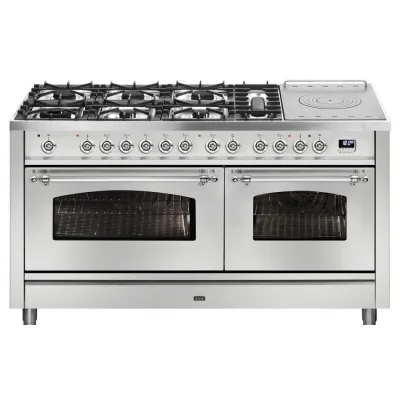 Ilve Cucina P15N da incasso Nostalgie P15SDNE3 doppio forno e piano cottura 7 fuochi con coupe de feu e dual da 150 cm