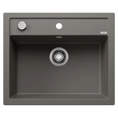 PRONTA CONSEGNA - Blanco | Lavello una vasca DALAGO 6 1527246 finitura grigio vulcano da 61.5x51 cm - Sopratop