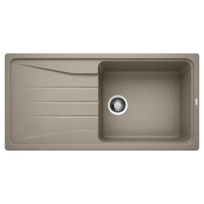 PRONTA CONSEGNA - Blanco | Lavello una vasca con gocciolatoio SONA XL 6 S 1519696 finitura tartufo da 100x50 cm - Sopratop