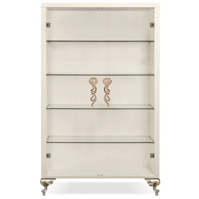 Cantori Vetrina George in legno e vetro da L.125 cm e H.200 cm - 2 ante